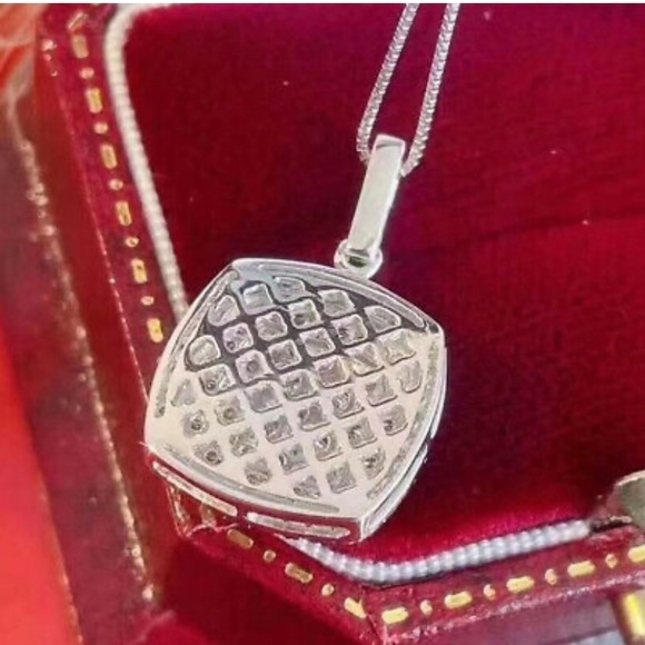 NEW STERLING SILVER Diamond PENDANT NECKLACE - Picture 4 of 7